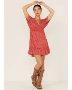 Lush Women's Ditsy Floral Print Dolman Dress -Deals Wild Cowgirl Style Store 2000368161 600 P2