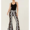 Ranch Dress'n Women's Full Del Rio Southwestern Print Super Flare Pants