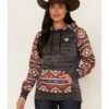 Hooey Women's Southwestern Contrast Print Summit Hoodie 2 Hooey Women's Southwestern Contrast Print Summit Hoodie -Deals Wild Cowgirl Style Store 2000369085 022 P1