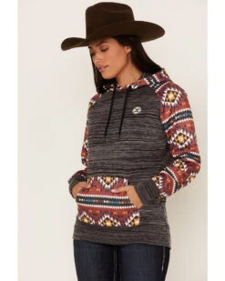 Hooey Women's Southwestern Contrast Print Summit Hoodie 9 Hooey Women's Southwestern Contrast Print Summit Hoodie -Deals Wild Cowgirl Style Store 2000369085 022 P2