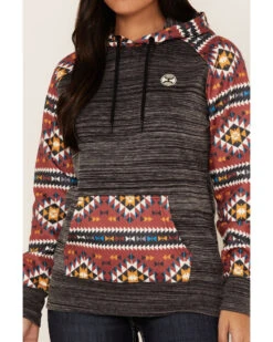 Hooey Women's Southwestern Contrast Print Summit Hoodie 8 Hooey Women's Southwestern Contrast Print Summit Hoodie -Deals Wild Cowgirl Style Store 2000369085 022 P3