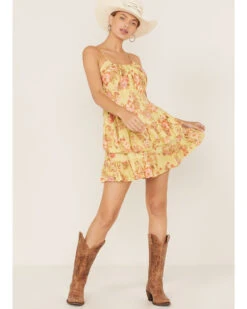 Band Of The Free Women's Love Child Floral Print Tiered Dress -Deals Wild Cowgirl Style Store 2000372371 700 P1
