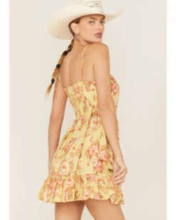 Band Of The Free Women's Love Child Floral Print Tiered Dress