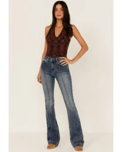 Idyllwind Women's Belmont Medium Wash High Risin' Seamed Front Sanding Bootcut Jeans