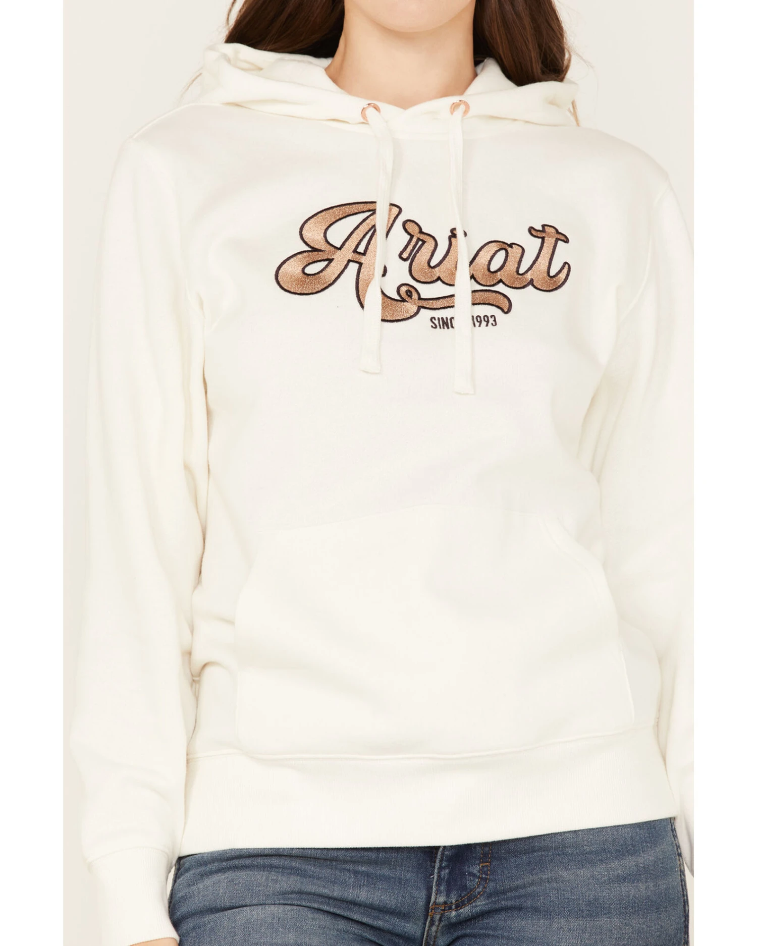 Ariat Women's Metallic Embroidered Logo Hoodie 4 Ariat Women's Metallic Embroidered Logo Hoodie - Image 2