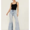 Free People Women's Float On Indigo Marble Flare Jeans