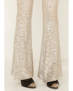 Show Me Your Mumu Women's Sequins Mercury Bell Bottom Pants -Deals Wild Cowgirl Style Store 2000376656 040 P2