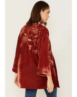 Mystree Women's Floral Embroidered Velvet Kimono -Deals Wild Cowgirl Style Store 2000378492 800 P4