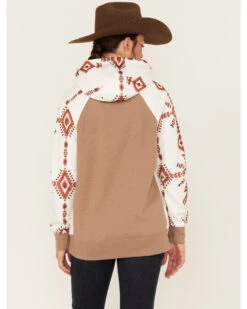 Hooey Women's Southwestern Print Contrast Hoodie -Deals Wild Cowgirl Style Store 2000378786 110 P4
