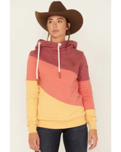 Wanakome Women's Selene Color Block Cowl Neck Hoodie -Deals Wild Cowgirl Style Store 2000378794 600 P1