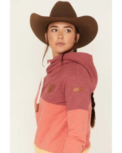 Wanakome Women's Selene Color Block Cowl Neck Hoodie -Deals Wild Cowgirl Style Store 2000378794 600 P2