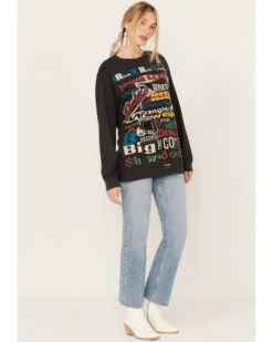 Wrangler X Fender Women's Collage Graphic Sweatshirt -Deals Wild Cowgirl Style Store 2000379695 001 P1