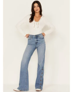 Idyllwind Women's Burch Light Wash High Risin Snap Trouser Jeans -Deals Wild Cowgirl Style Store 2000381432 413 P1