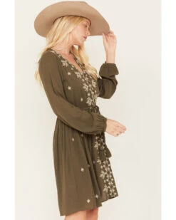 Jolt Women's Floral Embroidered Long Sleeve Dress -Deals Wild Cowgirl Style Store 2000381568 341 P2