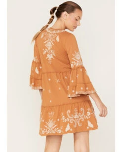 Johnny Was Women's Arzella Floral Embroidered Knit Easy Tiered Dress -Deals Wild Cowgirl Style Store 2000382059 220 P4