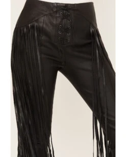 Wonderwest Women's Leather Fringe Pants -Deals Wild Cowgirl Style Store 2000382473 001 P3