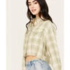 Cleo + Wolf Women's Long Sleeve Cropped Shirt -Deals Wild Cowgirl Style Store 2000382951 300 P2