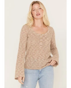 Idyllwind Women's Ranger Pointelle Henley Long Sleeve Shirt -Deals Wild Cowgirl Style Store 2000382998 104 P1