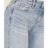 Cleo + Wolf Women's Medium Wash Mid Rise Slim Straight Ankle Jeans