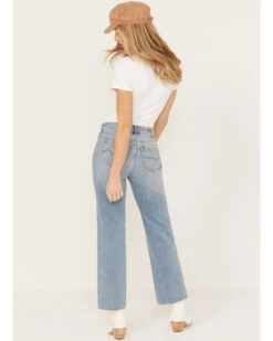 Cleo + Wolf Women's Medium Wash Mid Rise Slim Straight Ankle Jeans -Deals Wild Cowgirl Style Store 2000383230 414 P3