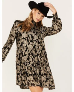 Revel Women's Floral Ruffle Dress -Deals Wild Cowgirl Style Store 2000383438 001 P2