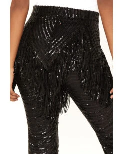 Any Old Iron Women's Beaded Fringe Flare Pants 9 Any Old Iron Women's Beaded Fringe Flare Pants -Deals Wild Cowgirl Style Store 2000384069 001 P5