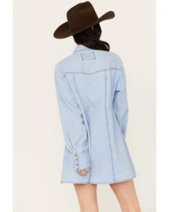 Free People Women's Sammi Denim Mini Dress -Deals Wild Cowgirl Style Store 2000385490 413 P4