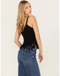 Shyanne Women's Crochet Fringe Tank -Deals Wild Cowgirl Style Store 2000386164 001 P4