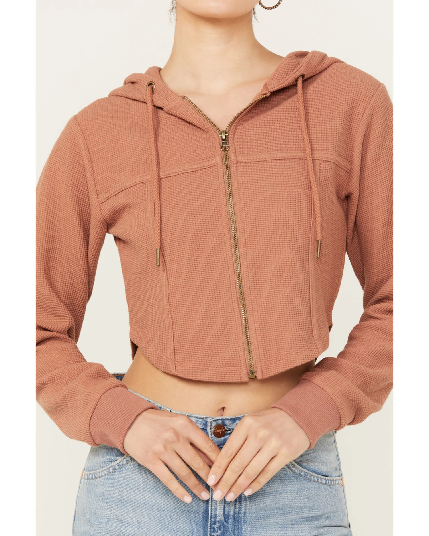 Cleo + Wolf Women's Corset Cropped Hoodie 6 Cleo + Wolf Women's Corset Cropped Hoodie - Image 4
