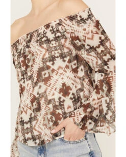 Shyanne Women's Off The Shoulder Chiffon Blouse -Deals Wild Cowgirl Style Store 2000386672 200 P3