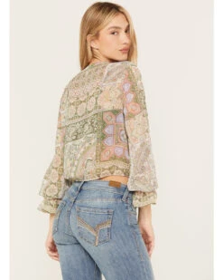 Shyanne Women's Long Sleeve Print Woven Tunic 8 Shyanne Women's Long Sleeve Print Woven Tunic -Deals Wild Cowgirl Style Store 2000386679 343 P4