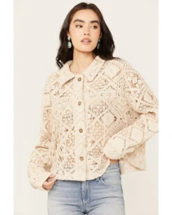 Miss Me Women's Crochet Shacket 7 Miss Me Women's Crochet Shacket -Deals Wild Cowgirl Style Store 2000387324 250 P1