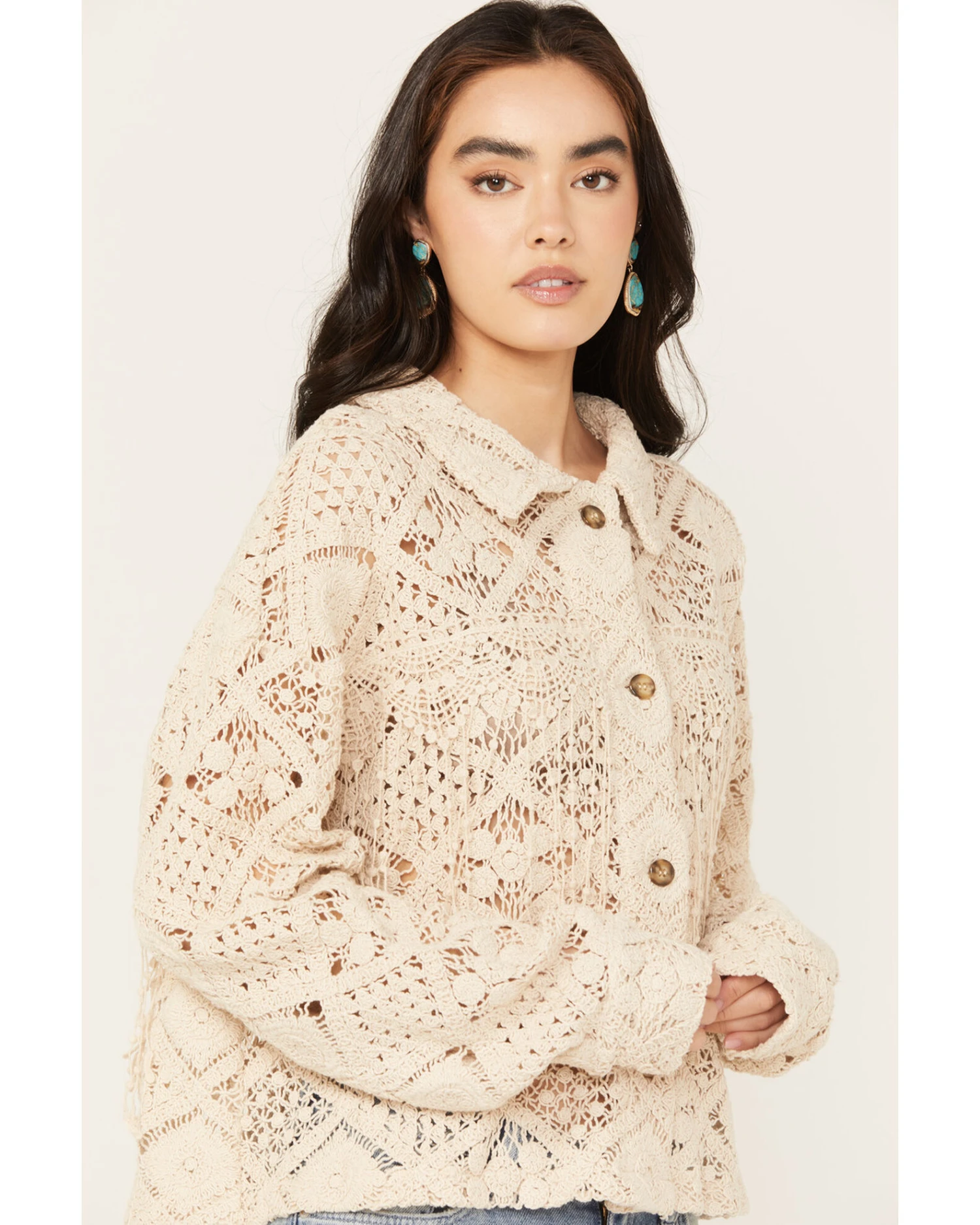 Miss Me Women's Crochet Shacket 3 Miss Me Women's Crochet Shacket