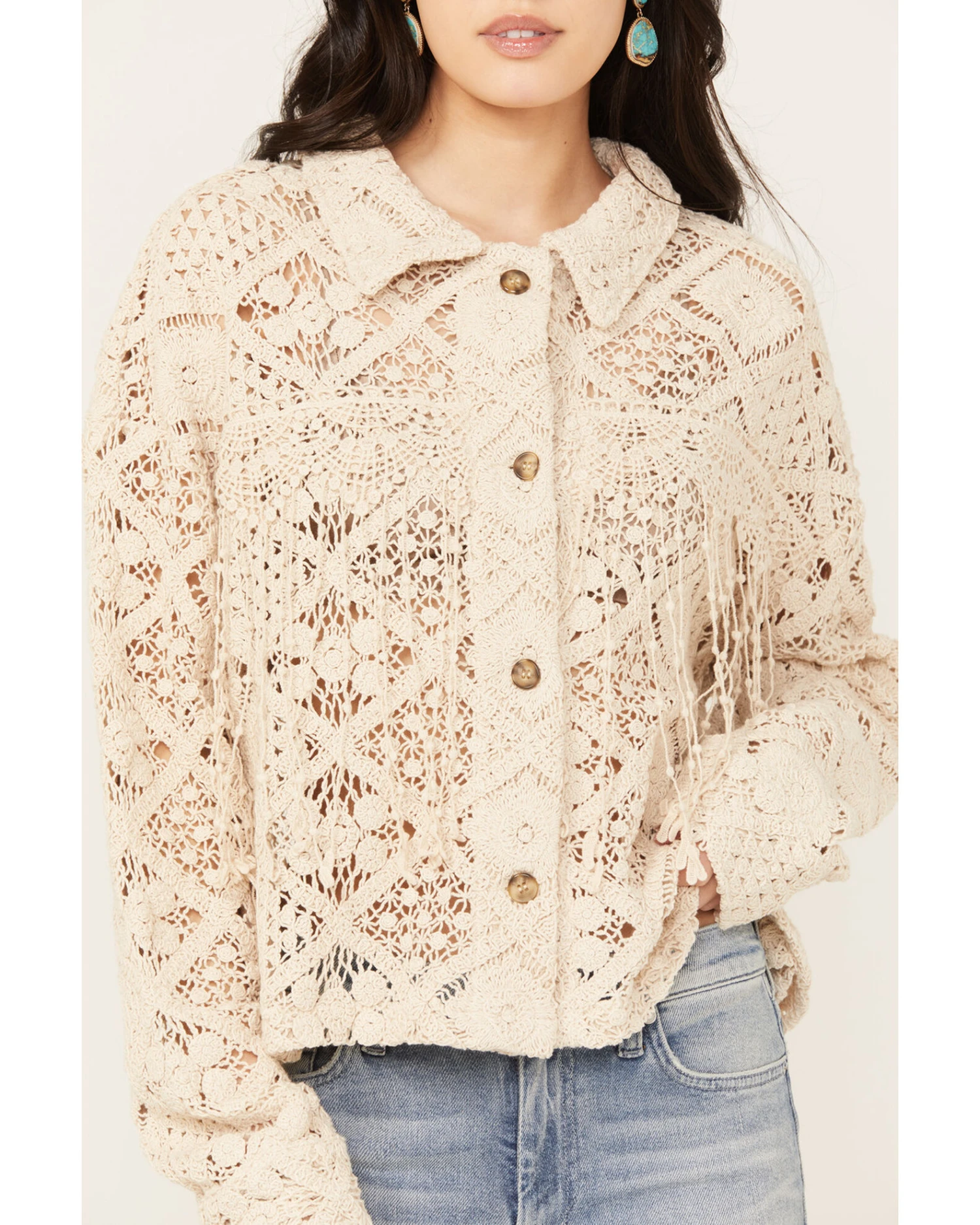 Miss Me Women's Crochet Shacket 6 Miss Me Women's Crochet Shacket - Image 4