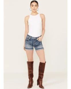 Grace In LA Women's Medium Wash Americana Horseshoe Jeans 8 Grace In LA Women's Medium Wash Americana Horseshoe Jeans -Deals Wild Cowgirl Style Store 2000387379 414 P3