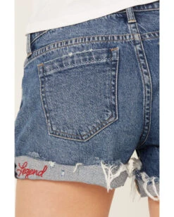 Lucky Brand Women's Medium Wash Seeing Stars Low Rise Distressed Shorts -Deals Wild Cowgirl Style Store 2000388110 414 P4