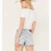 Lucky Brand Women's Light Wash Speedway Checkered Mid Rise Distressed Shorts -Deals Wild Cowgirl Style Store 2000388111 412 P3