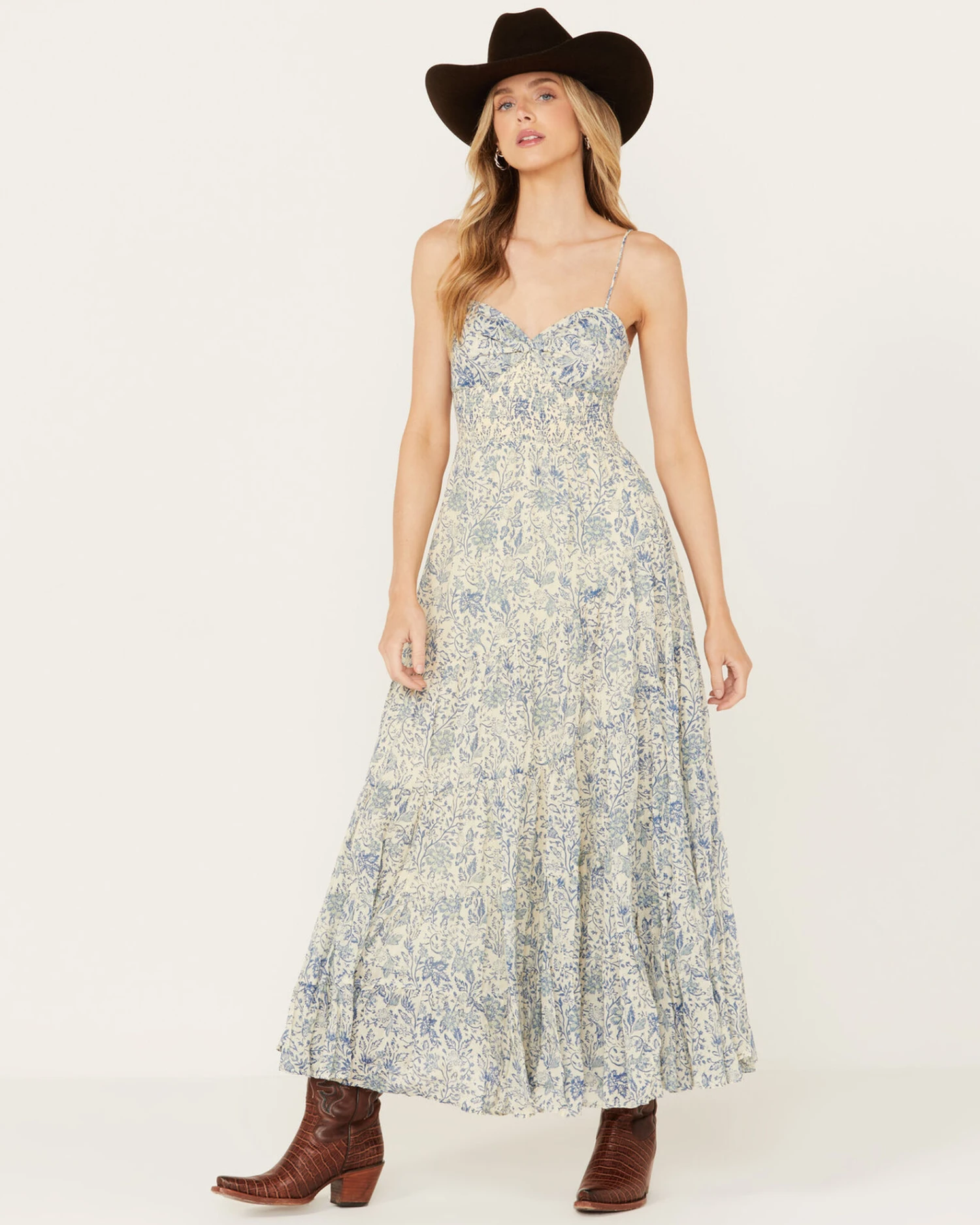 Free People Women's Sundrenched Floral Print Sleeveless Maxi Dress 3 Free People Women's Sundrenched Floral Print Sleeveless Maxi Dress
