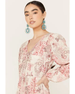 Beyond The Radar Women's Print Hanky Hem Dress -Deals Wild Cowgirl Style Store 2000392309 900 P2