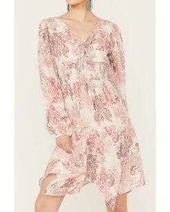 Beyond The Radar Women's Print Hanky Hem Dress -Deals Wild Cowgirl Style Store 2000392309 900 P3