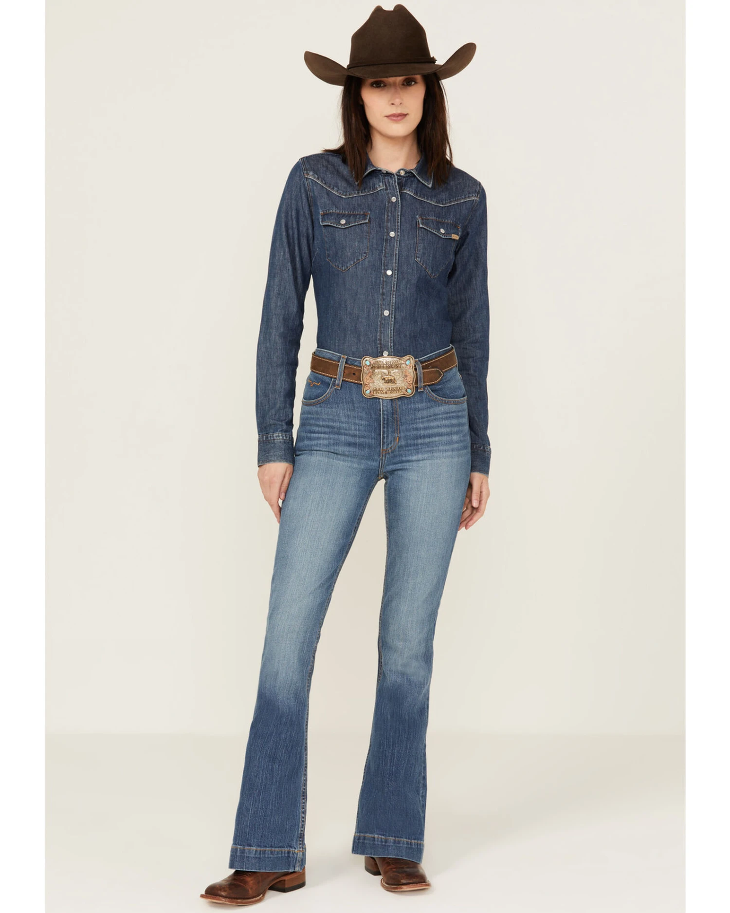 Kimes Ranch Women's Jennifer Medium Wash High Rise Stretch Trouser Jeans 4 Kimes Ranch Women's Jennifer Medium Wash High Rise Stretch Trouser Jeans - Image 2