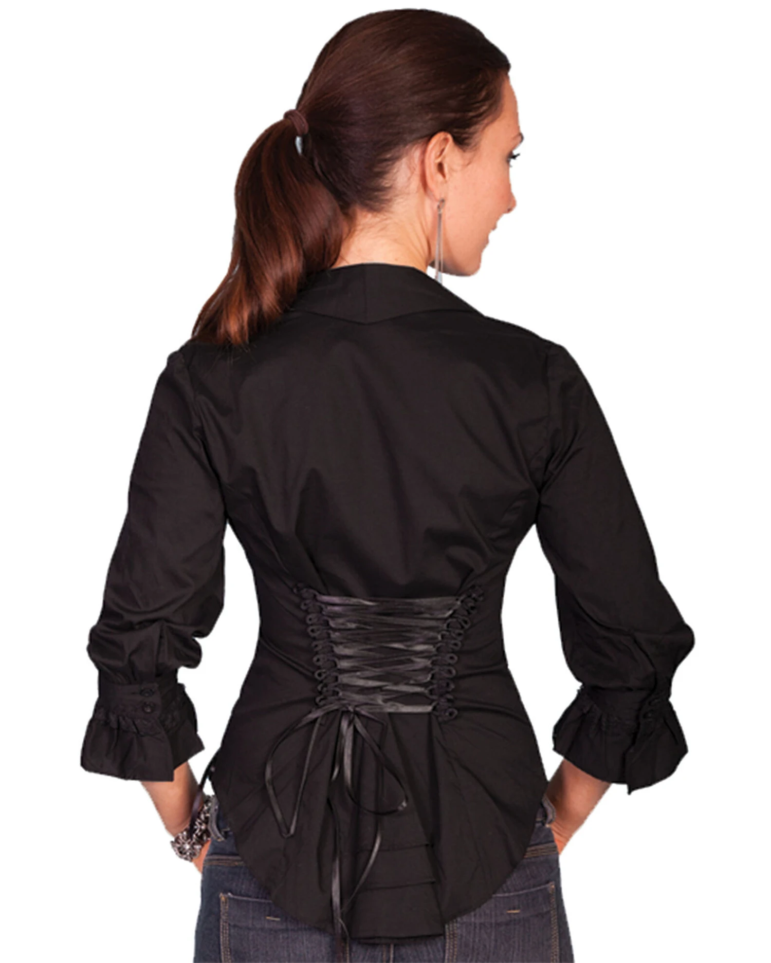 Scully Women's Lace-Up Back 3/4 Length Top 4 Scully Women's Lace-Up Back 3/4 Length Top - Image 2