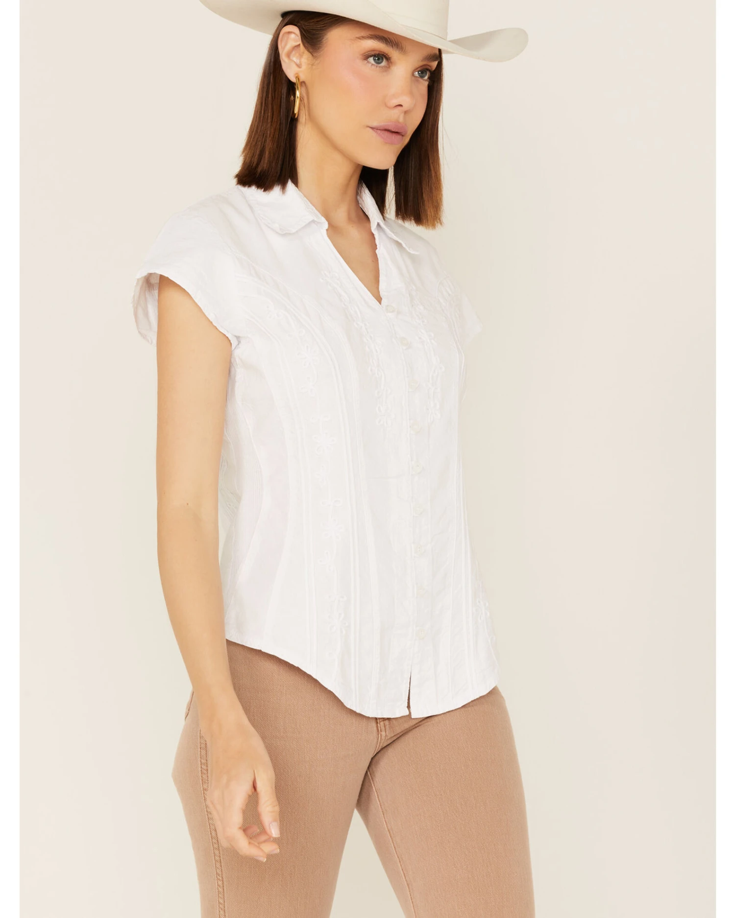 Scully Women's Cap Sleeve Peruvian Cotton Top 6 Scully Women's Cap Sleeve Peruvian Cotton Top - Image 4